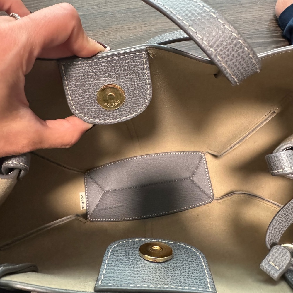 Polene Sophisticated Gray Tote Bag - Picture 3 of 5